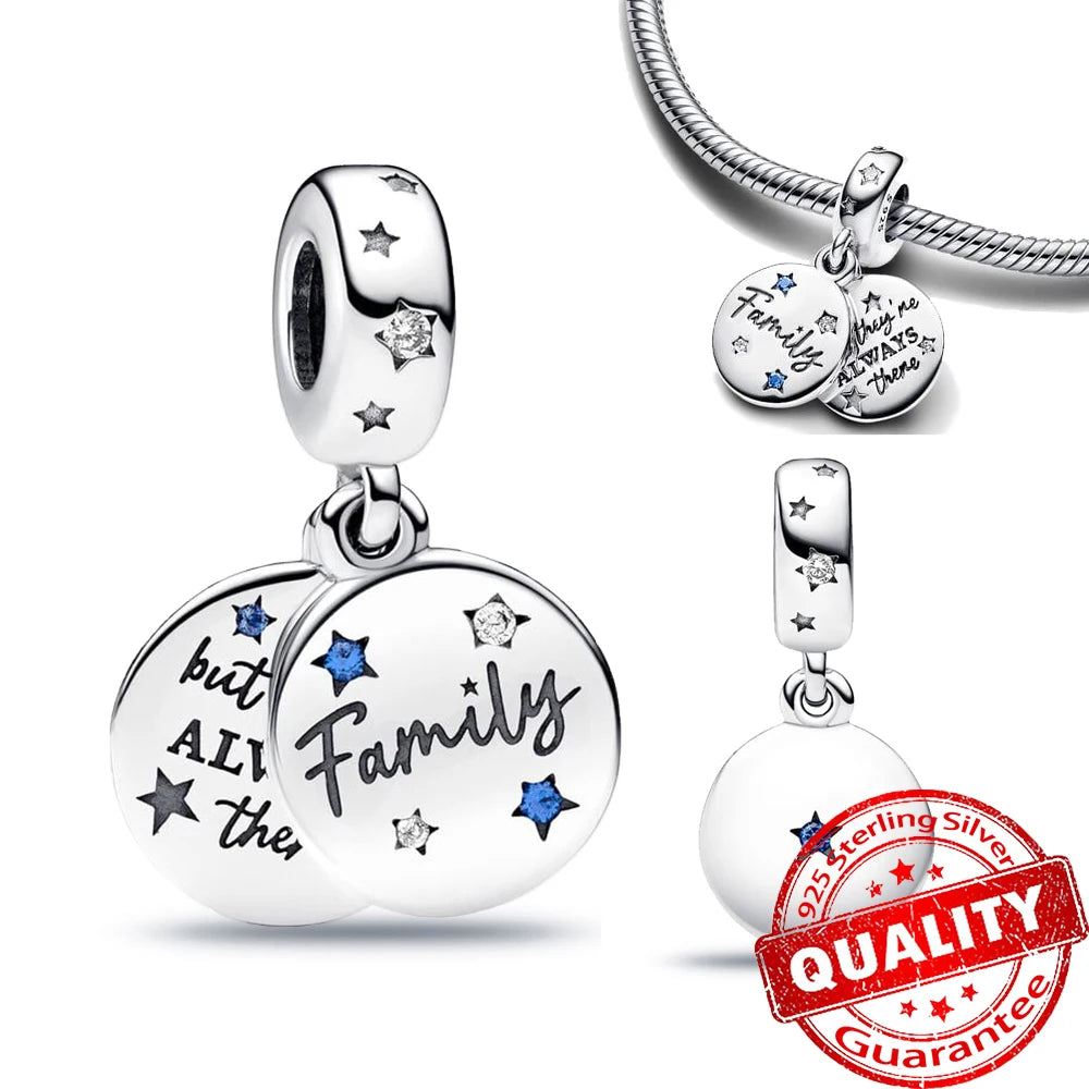 Charm Plata 925 Colgante Colorido Sol Luna Estrellas | Dije Compatible Pandora Pulsera y Collar Mujer