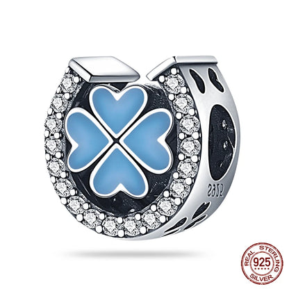 100% 925 Sterling Silver Creative Blue Luminous Firefly Charms Pendants Fit Qikaola 925 Original Bracelets DIY Birthday Jewelry