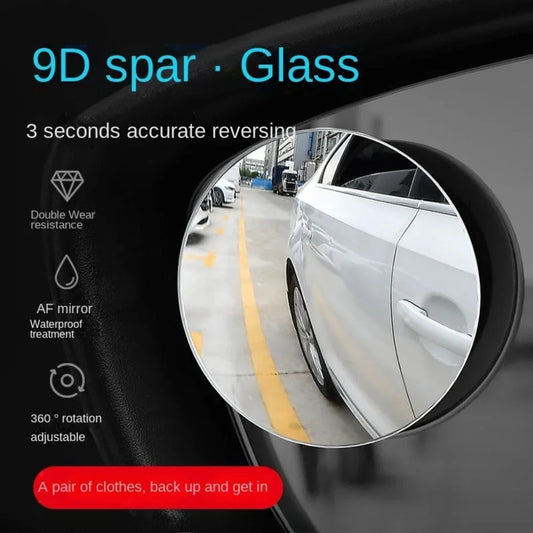 Espejo Retrovisor Auxiliar 360° | Espejo Convexo Gran Angular para Punto Ciego de Coche