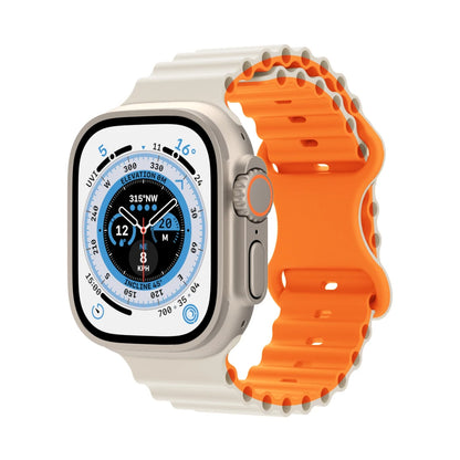 Correa Ocean de silicona para Apple Watch – Compatible Ultra 2, Series 10-5 (38mm-49mm)
