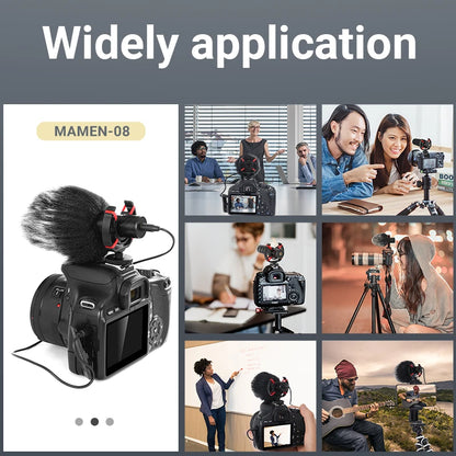 MAMEN Professional Shotgun Microphone – Micrófono Cardioide para Cámara, Smartphone y Vlogging