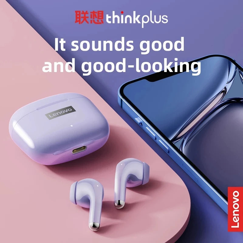 Auriculares Lenovo LP40 Pro TWS – Bluetooth 5.1 inalámbricos con reducción de ruido, control táctil y estuche 250mAh