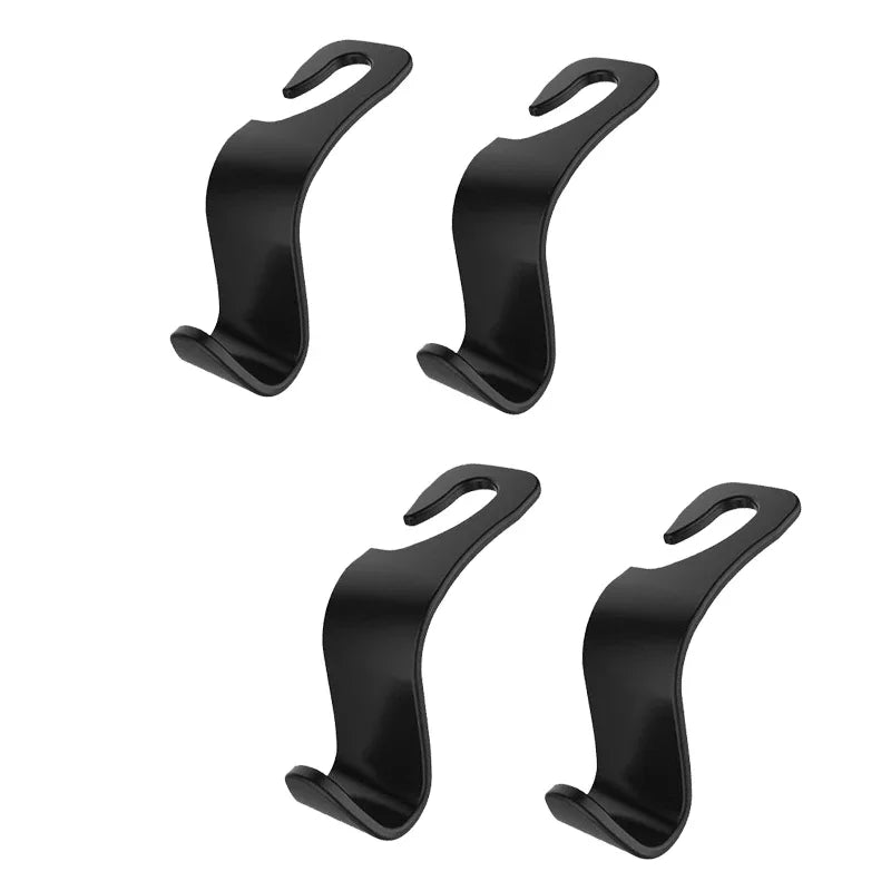 Gancho Oculto para Asiento de Auto 4PCS – Multiusos con Textura de Fibra de Carbono