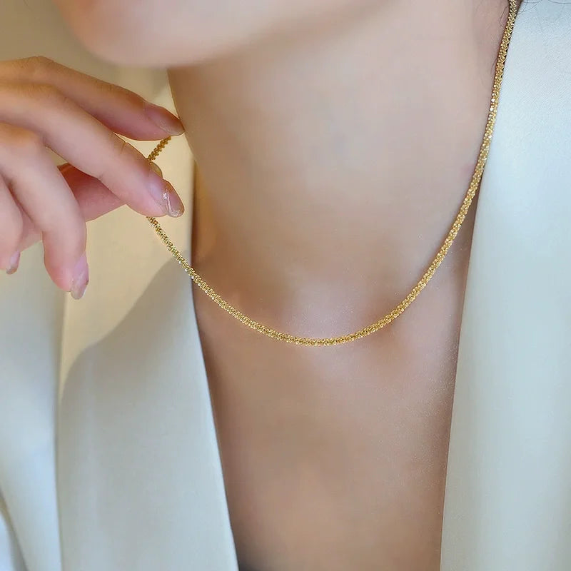 Pulsera Choker de Plata Brillante para Mujer - Joyería Fina de Fiesta y Boda