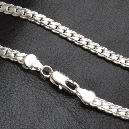 Cadena de Acero Inoxidable Color Plata 5mm | Collar Unisex 20-60cm | Joyería de Moda para Hombre y Mujer | Boda y Regalo