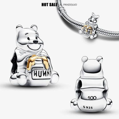Charm Navideño Disney en Plata 925 – Abalorios Mickey y Minnie para Pulseras Originales Mujer