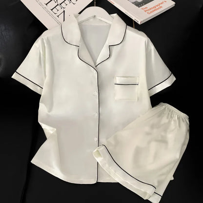 Pijama Mujer Satén 2025 | Conjunto 2 Piezas Seda Sintética Suave