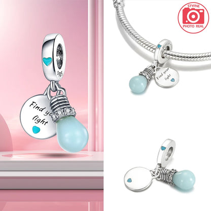 Charm Colgante Pareja Plata 925 y Oro Rosa | Compatible Pandora Original | Pulsera o Collar Mujer