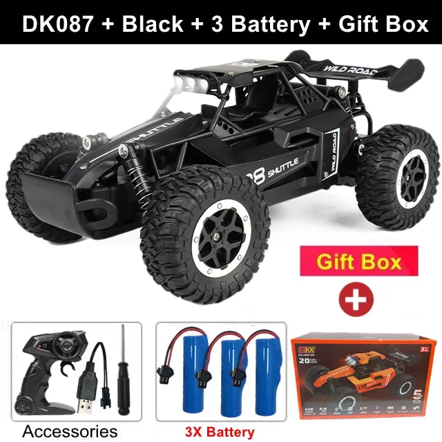 Coche RC Drift 1:16 Todoterreno – Control Remoto 2.4G Alta Velocidad con Luces LED Juguete para Niños