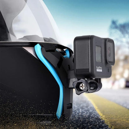 Soporte de correa para casco con montura de barbilla – Compatible con GoPro Hero 12/11/10/9/8/7/6/5/4 y cámaras de acción deportivas