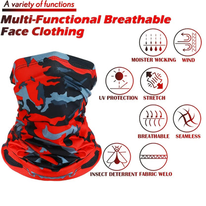 Bandana Multifuncional Outdoor – Bufanda Cuello, Braga Térmica, Protección UV para Pesca, Ciclismo, Senderismo y Deporte