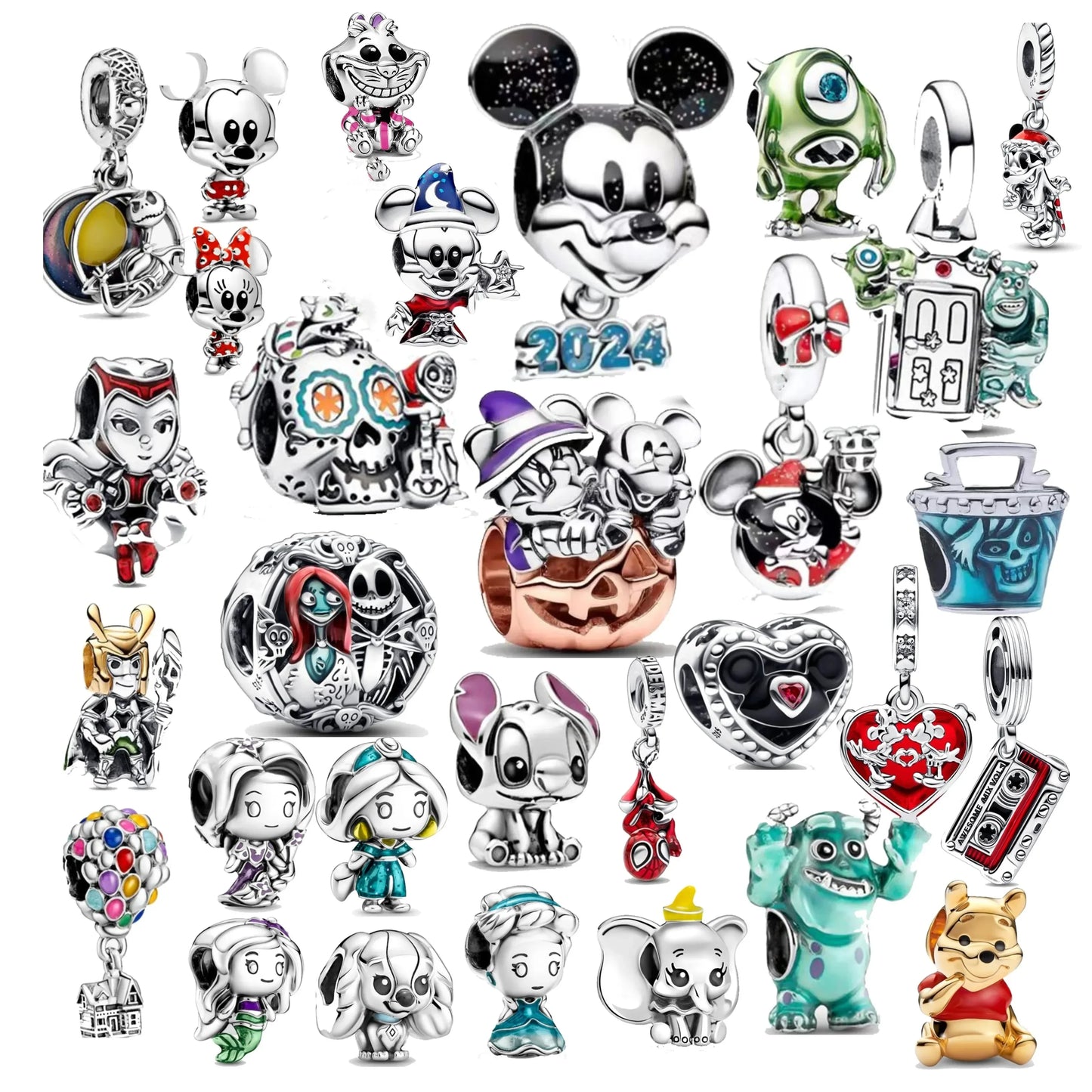 Charm Disney 100º Aniversario Mickey Mouse – Abalorios Princesa y Calabaza para Pulseras Originales Mujer
