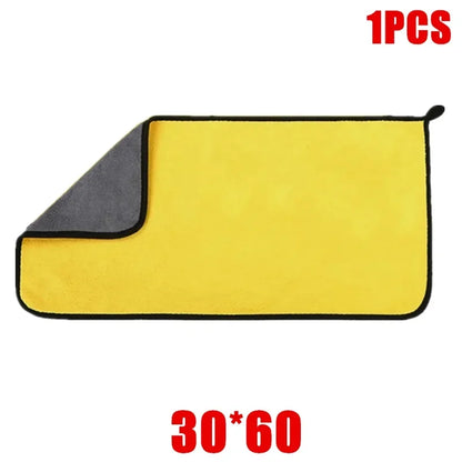 Toalla de Microfibra para Auto 🧽 Paños de Limpieza y Secado | 1/2/6 Piezas Súper Absorbentes para Carro, Moto y Hogar