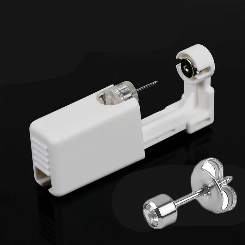 Kit de Perforación de Orejas y Nariz Desechable – Herramienta Estéril e Indolora con Aretes Incluidos