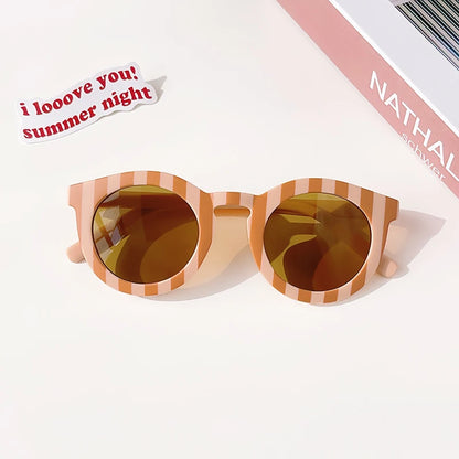 Gafas de Sol Vintage Redondas para Niños | Protección UV400 Acrílico Frosted