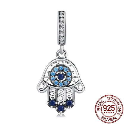 Charm Mano de Fátima con Ojo Todo lo Ve en plata 925 – Compatible Pandora, pulsera y collar mujer 2025