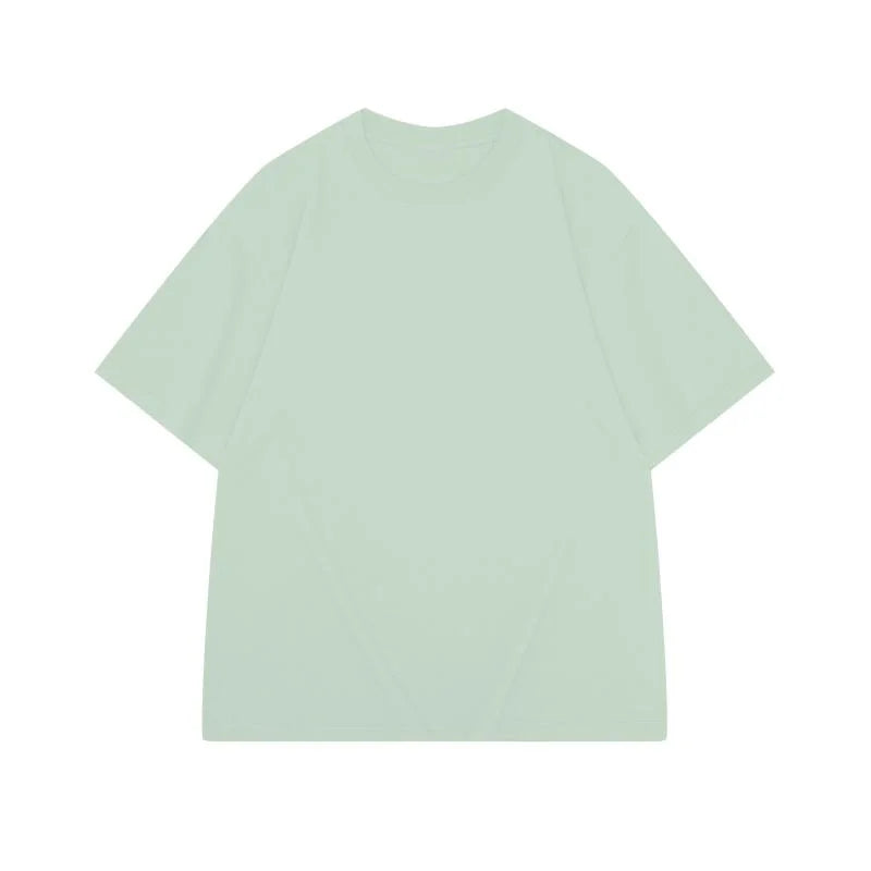 Camiseta Hombre 2025 | Oversize Algodón Pesado Manga Corta para Verano