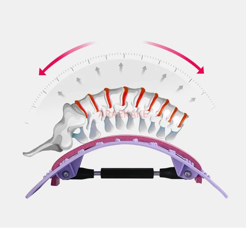 Corrector y Estirador Lumbar con Esponja de Relajación | Dispositivo de Masaje y Estiramiento de Columna para Yoga y Hogar