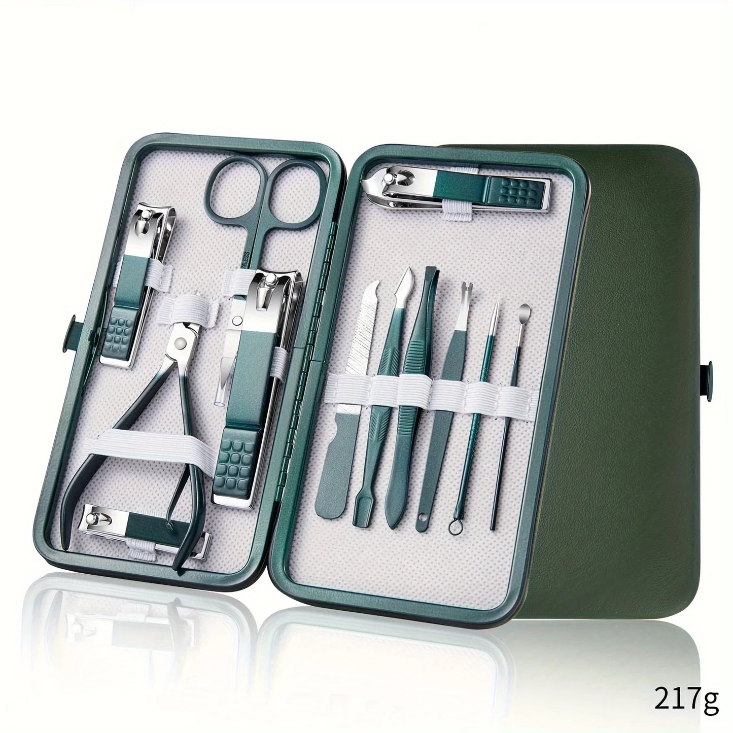 Set Profesional de Manicura y Pedicura de 7/10/12/18 Piezas | Acero Inoxidable | Cortauñas con Estuche de Viaje