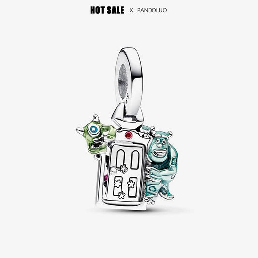 Charm Pixar Monsters Inc Puerta en Plata 925 – Abalorio para Pulseras Originales Mujer