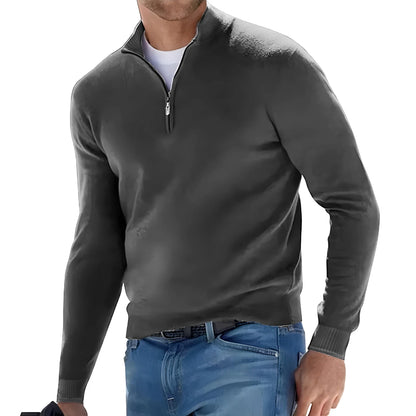 Suéter Hombre Manga Larga | Medio Cierre y Cuello en V | Tejido Oversized Transpirable Streetwear