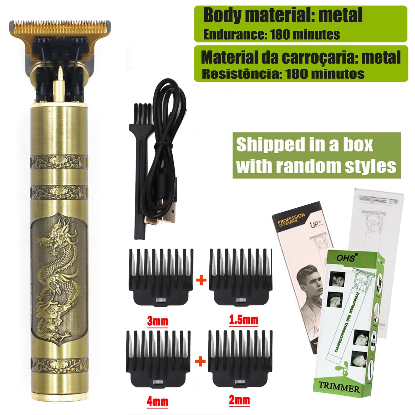 Máquina de corte T9 profesional – Cortapelos eléctrico 0 mm para barba, cabello y cuerpo con diseño recargable para barberos y uso en casa