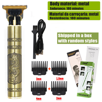Máquina de corte T9 profesional – Cortapelos eléctrico 0 mm para barba, cabello y cuerpo con diseño recargable para barberos y uso en casa