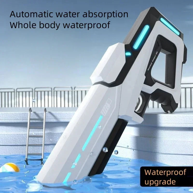 Pistola de Agua Eléctrica Automática | Recargable con Absorción de Agua Rápida | Juguete para Playa y Piscina Adultos y Niños