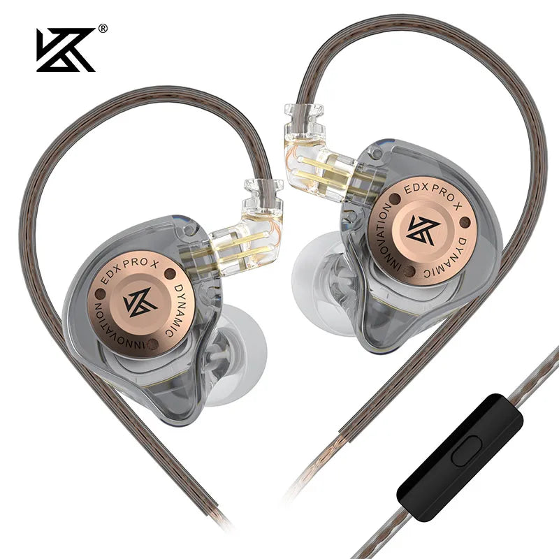 KZ EDX PRO X Auriculares In-Ear HIFI – Graves Potentes, Cancelación de Ruido, Cable Desmontable 3.5mm