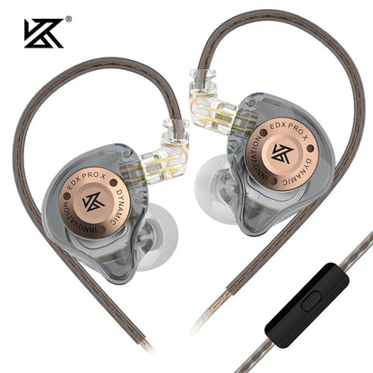 KZ EDX PRO X Auriculares In-Ear HIFI – Graves Potentes, Cancelación de Ruido, Cable Desmontable 3.5mm