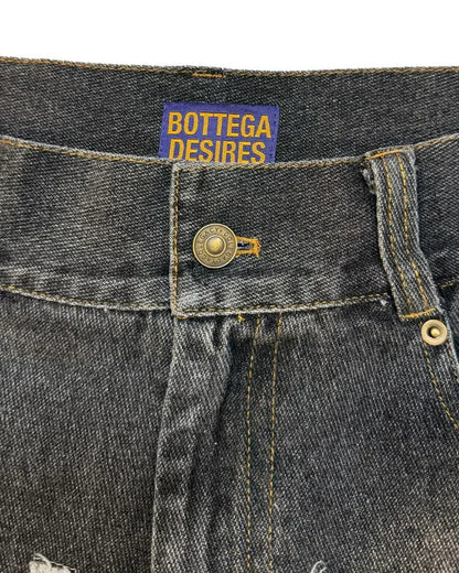 Shorts Oversize American Street Harajuku – Denim Retro con Bordado de Letras, Jeans Sueltos y Casual para Hombre y Mujer Y2K