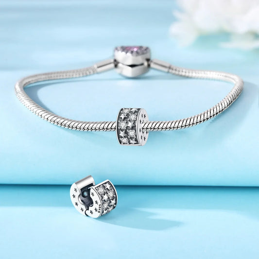 Charm Astronauta de Plata 925 con Estrella Brillante | Dijes de Joyería Fina para Mujer