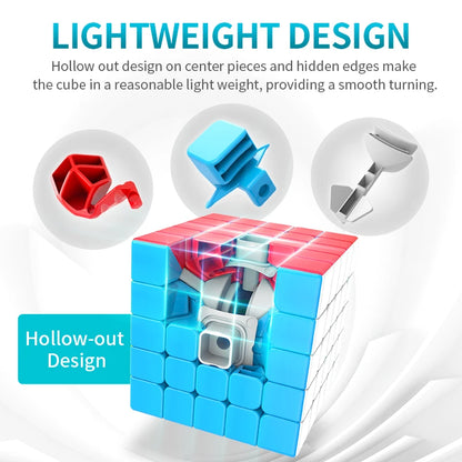 Cubo Mágico 5x5 Moyu Meilong Stickerless | Speed Cube Profesional Puzzle Anti-estrés