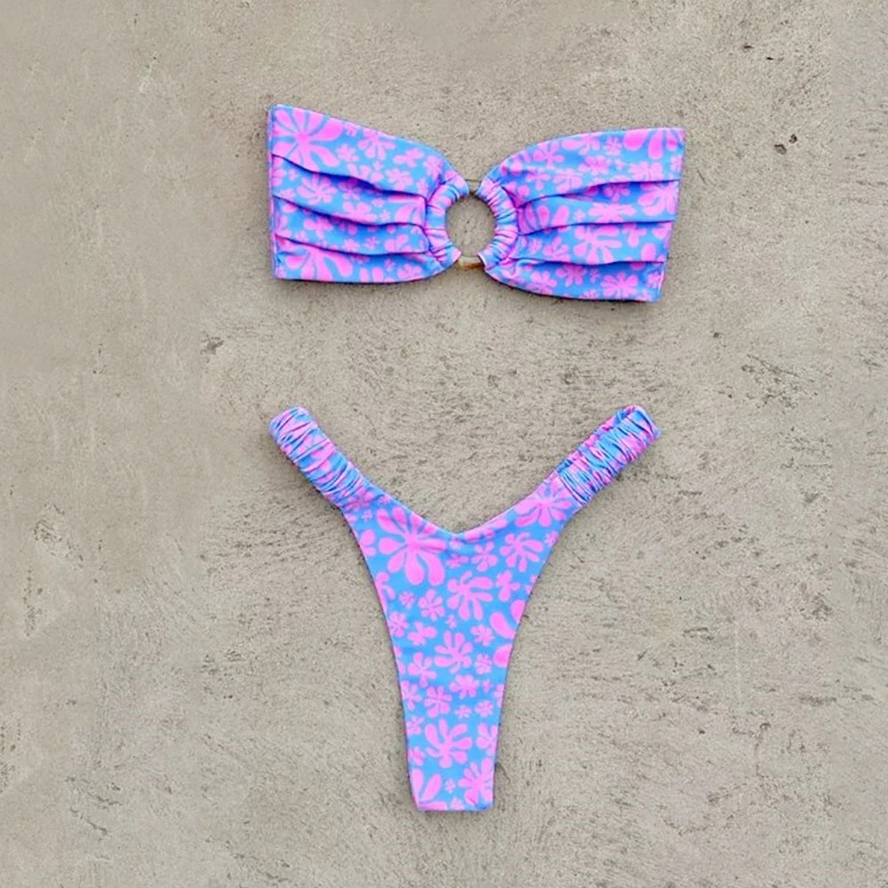 Micro Bikini Push Up Mujer 2025 | Brasileño Tanga Estampado Sexy