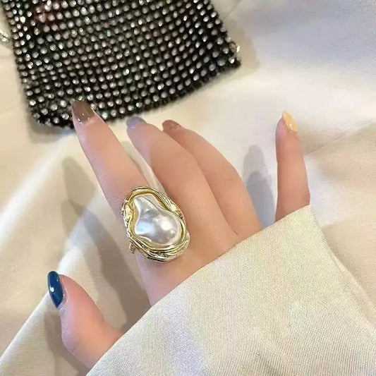 Anillo Punk Ajustable 2025 para Mujer – Diseño Grande de Guirnalda, Elegante y Moderno, Joyería de Moda Femenina