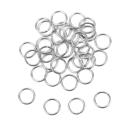 100pcs Anillas Abiertas de Acero Inoxidable PVD – Conectores para Collares y Pulseras, Accesorios de Joyería