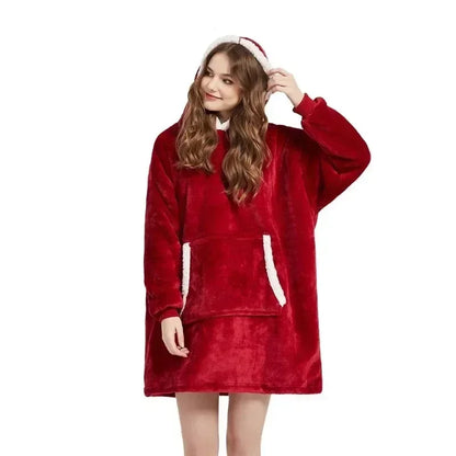 Sudadera Manta Oversize Unisex | Hoodie Cobija de Invierno con Mangas Largas y Forro Polar