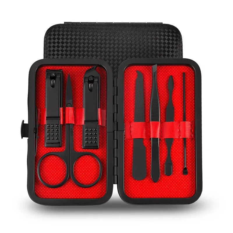 Set Profesional de Cortauñas 7-24 Piezas | Kit de Manicura y Pedicura de Alta Precisión para Hombres y Mujeres