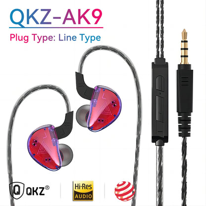 Auriculares In-Ear QKZ AK6 Originales | 6 Unidades Dinámicas con Micrófono, Sonido HIFI Estéreo y Subwoofer Deportivo
