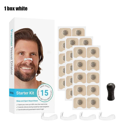 Dilator Nasal Magnético Anti Ronquidos | Tiras Nasales Reutilizables para Mejorar la Respiración y el Sueño