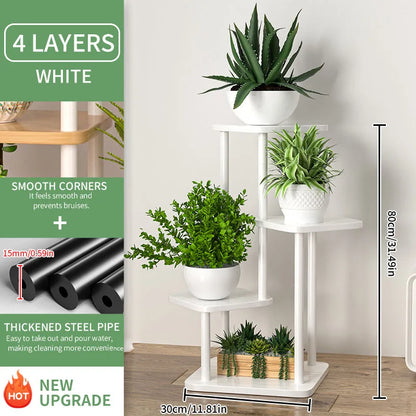 Soporte de Plantas de Madera – Estantería 4/5/6 Niveles para Macetas y Flores