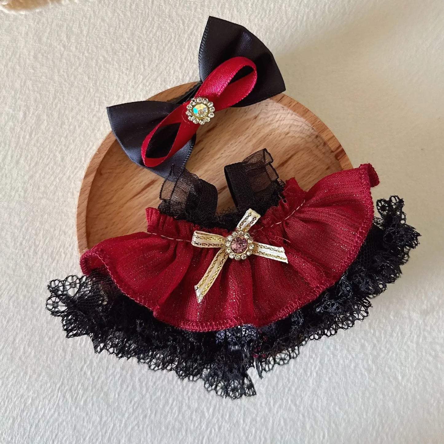 Labubu Peluche Colgante 17cm – Accesorios de Ropa Kpop Estilo Princesa con Vestido de Moño, Muñeco Idol Kawaii Regalo Colección