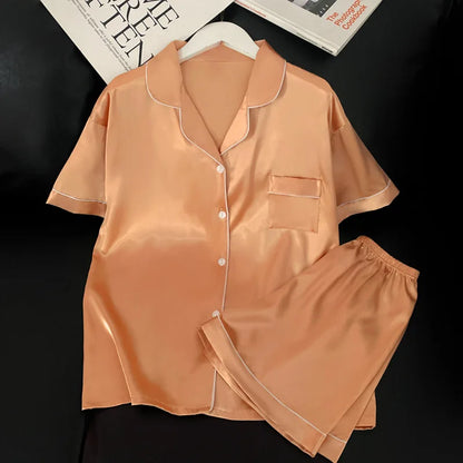 Pijama Mujer Satén 2025 | Conjunto 2 Piezas Seda Sintética Suave