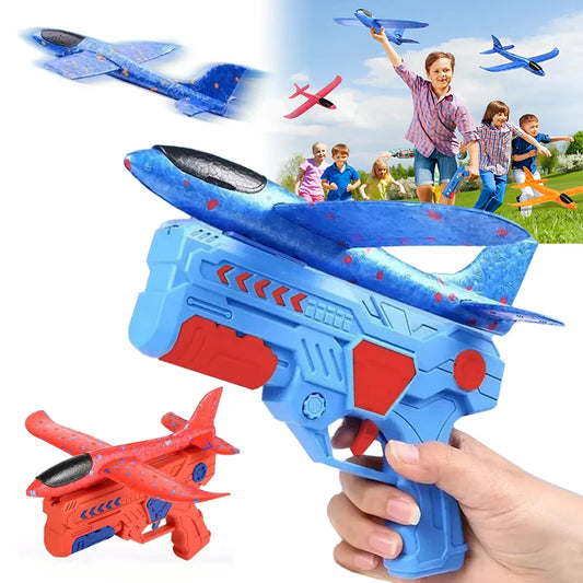 Avión de Espuma con Lanzador Catapulta – Juguete Volador Infantil con Luces LED