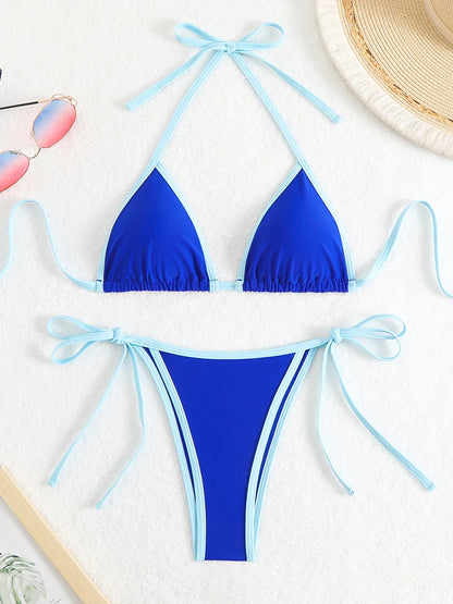 Bikini Triángulo Halter Mujer 2025 | Brasileño Sexy Playa y Piscina