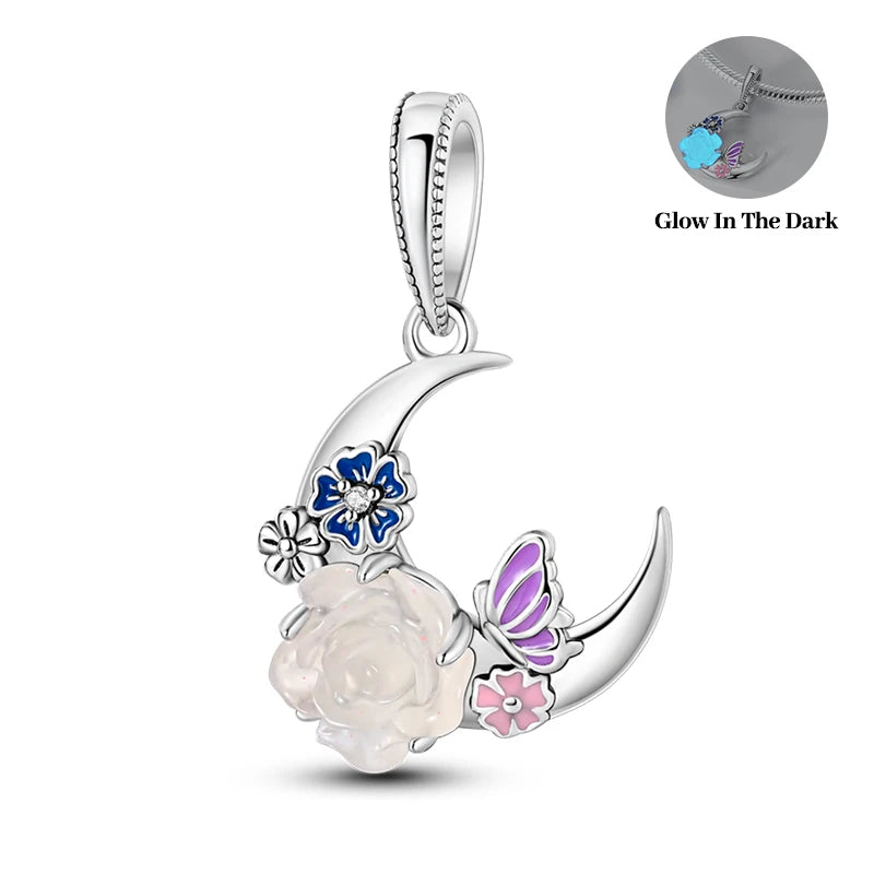 Charm Corazón Mamá e Hija en Plata 925 – Colgante Clásico para Pulseras Tipo Pandora, Regalo Día de la Madre