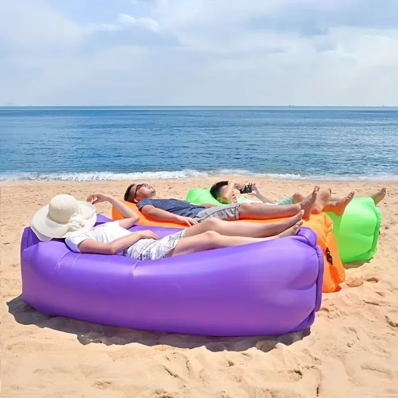 Sofá Inflable Reclinable – Silla Lazy Air Portátil para Camping, Playa y Festivales de Música