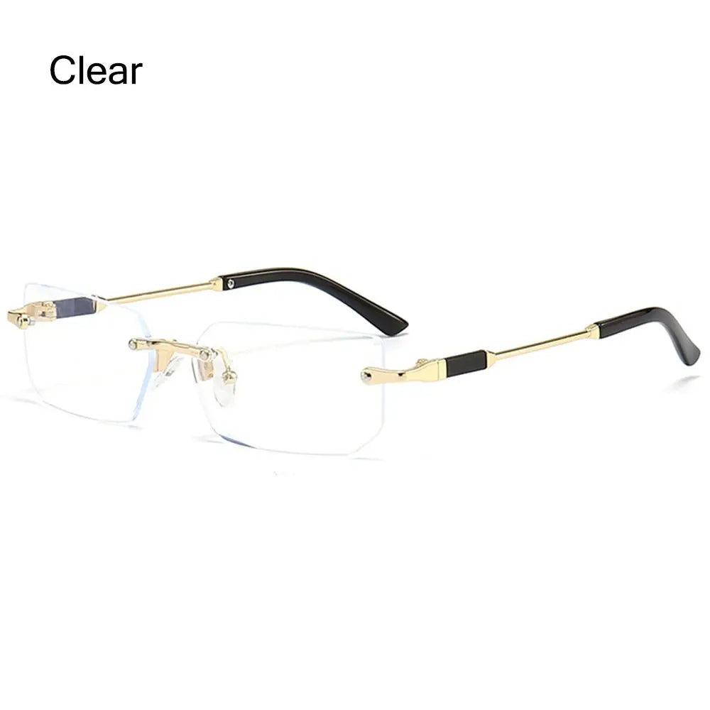 Gafas de Sol Rectangulares Sin Marco Unisex | Retro Moda Verano UV400 Mujer Hombre