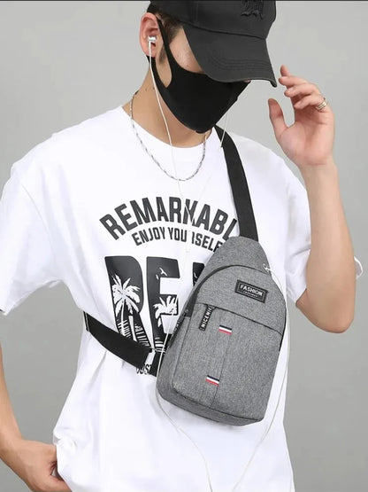 Bolso cruzado minimalista para hombre – Bandolera ligera antirrobo de gran capacidad para deporte, running y actividades al aire libre