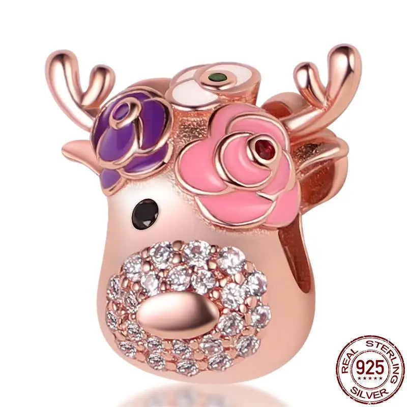 Charm animal mascota en plata 925 – Abalorio elegante para pulsera o collar tipo Pandora, joyería personalizada mujer